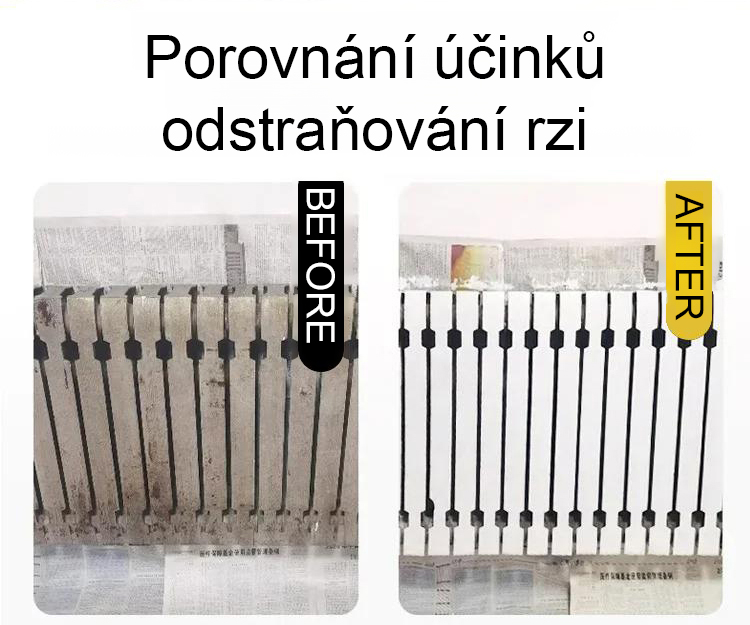 Aplikace odstraňovače rezi na ocelové nářadí