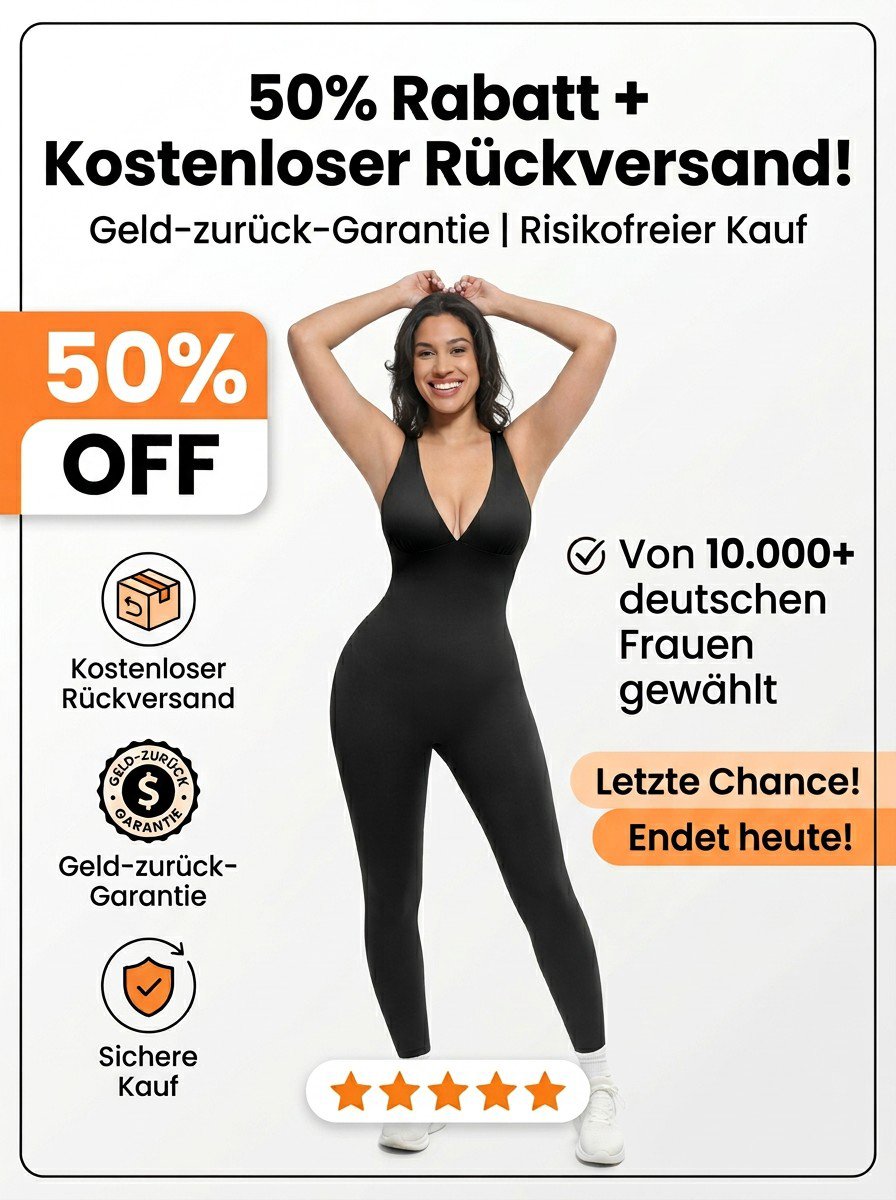 【Hochdehnungsnahtlose】Reibungsfreier Ganzkörper-Yogaanzug