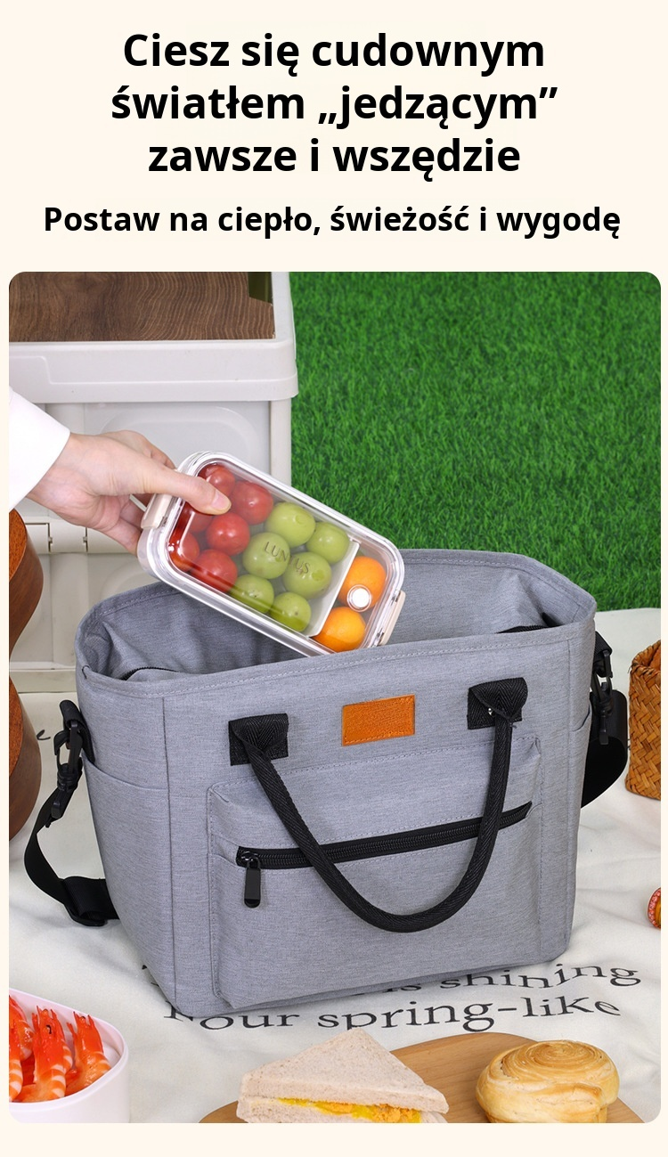 Praktyczna torba na lunch do pracy z dużą pojemnością