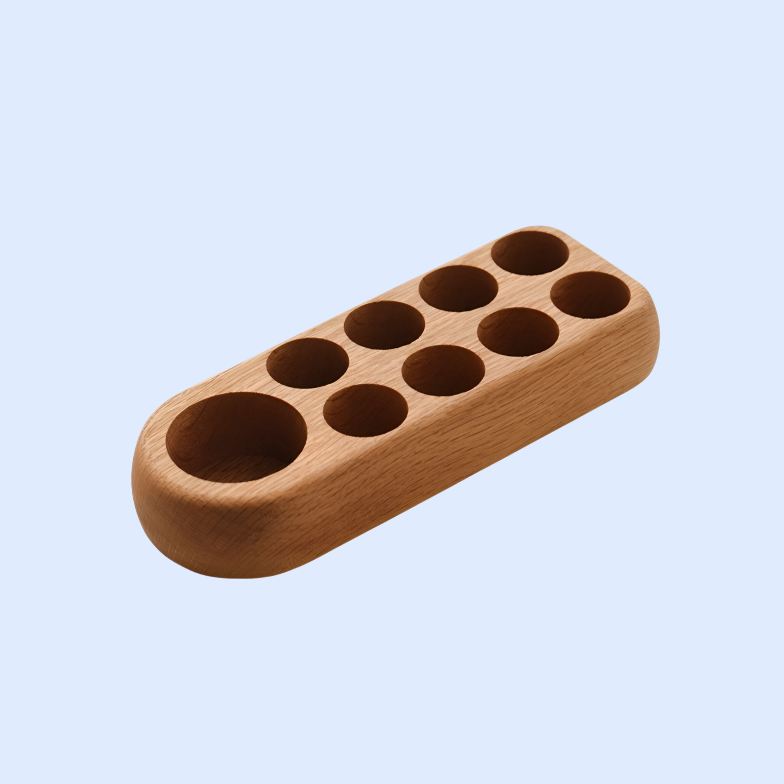 3穴 9穴 レッドオーク 口紅 エッセンシャルオイル 収納ボックス 無垢材フレーム 美容サロン アロマセラピスト エッセンシャルオイルボトル デスクトップディスプレイスタンド