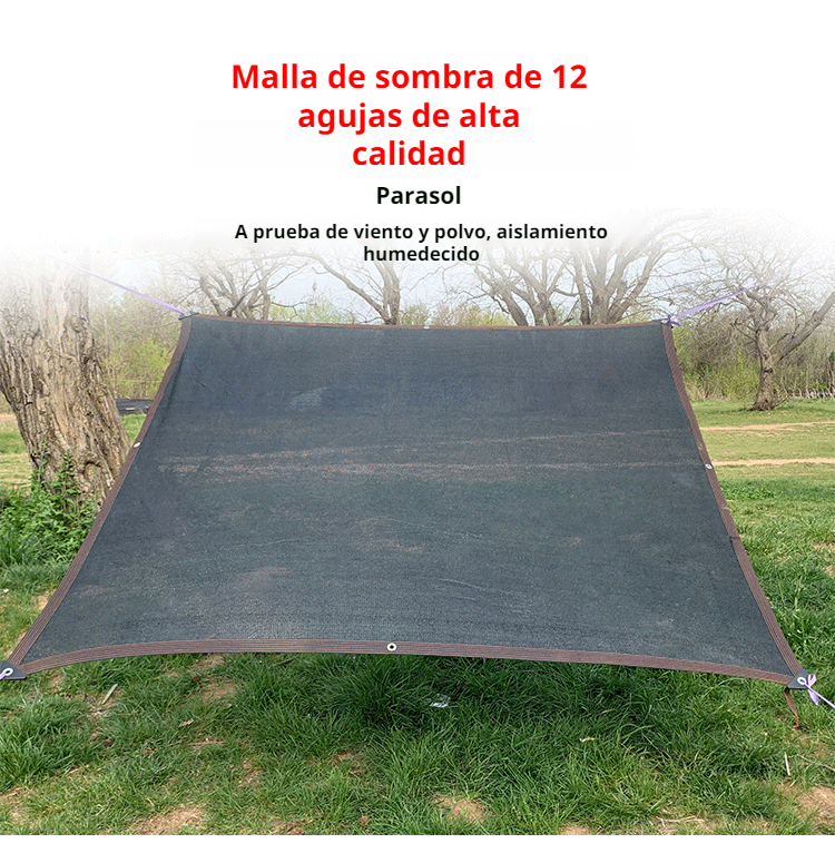 Malla de sombra para jardín con protección solar UV