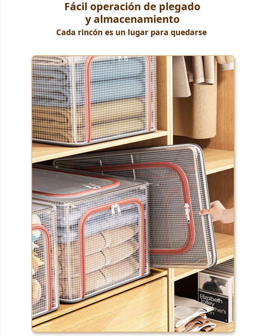 Caja organizadora de ropa de PVC para ahorrar espacio