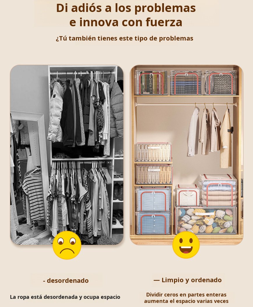 Organizador de ropa para armario con malla de PVC