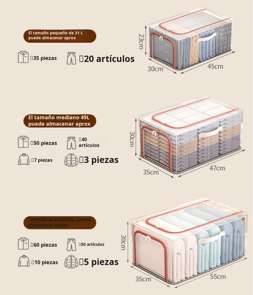 Malla de PVC duradera en caja de almacenamiento de ropa