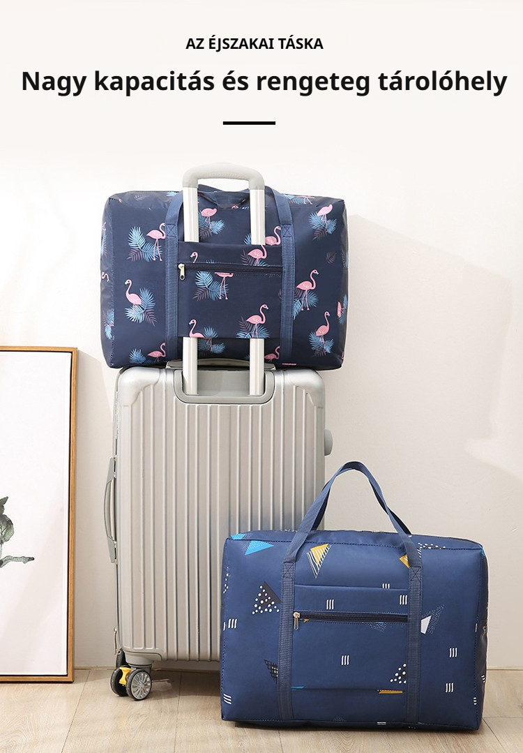 Összehajtható vízálló utazási tárolózsák elölnézet