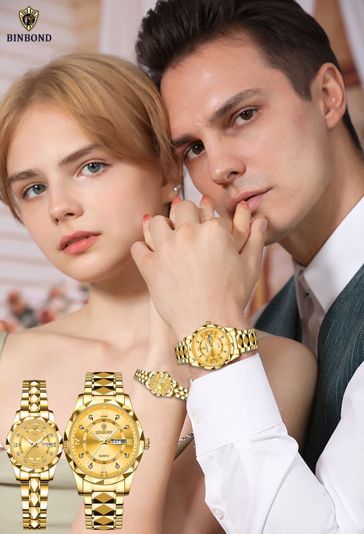 ساعة زوجية مضيئة مقاومة للماء