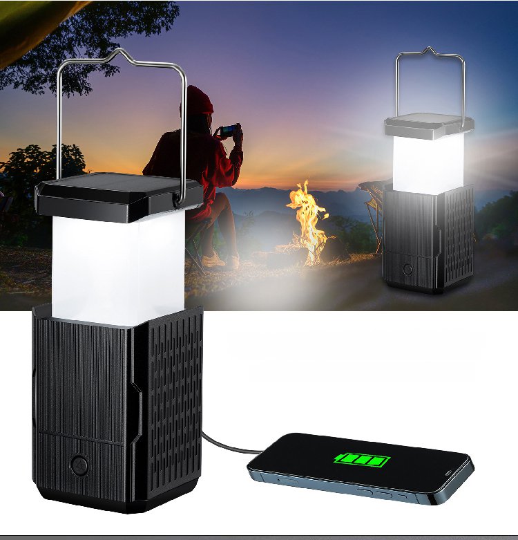 USB充電ポート付きの多機能ランタン