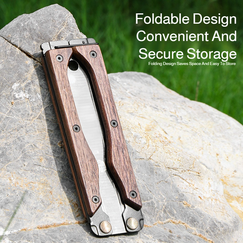 Household small wooden handle double-sided folding saw hand saw