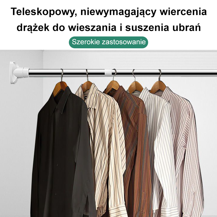 [Gorąca sprzedaż ponad 20000 sztuk] Rozciągany wieszak na pranie bez wiercenia