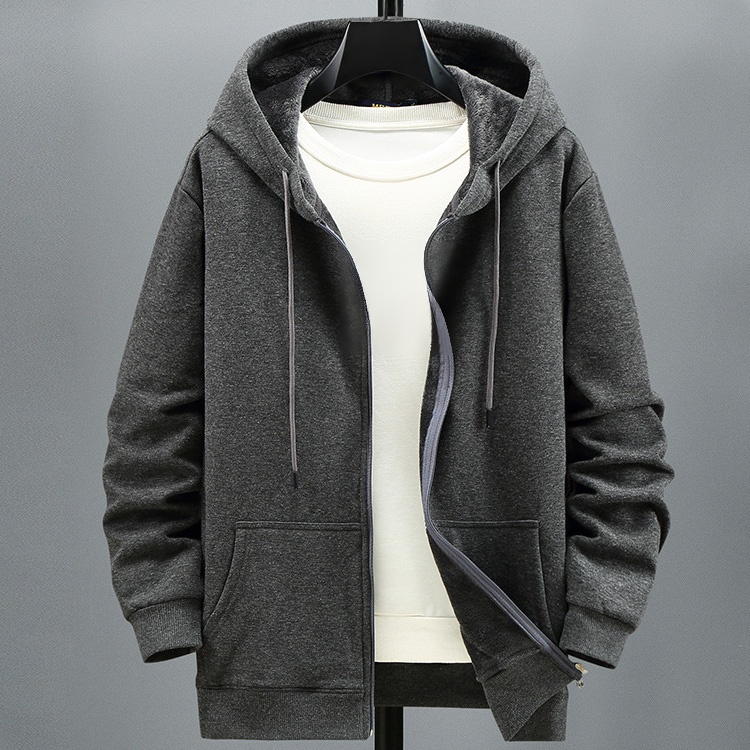 裏起毛ジップアップパーカー