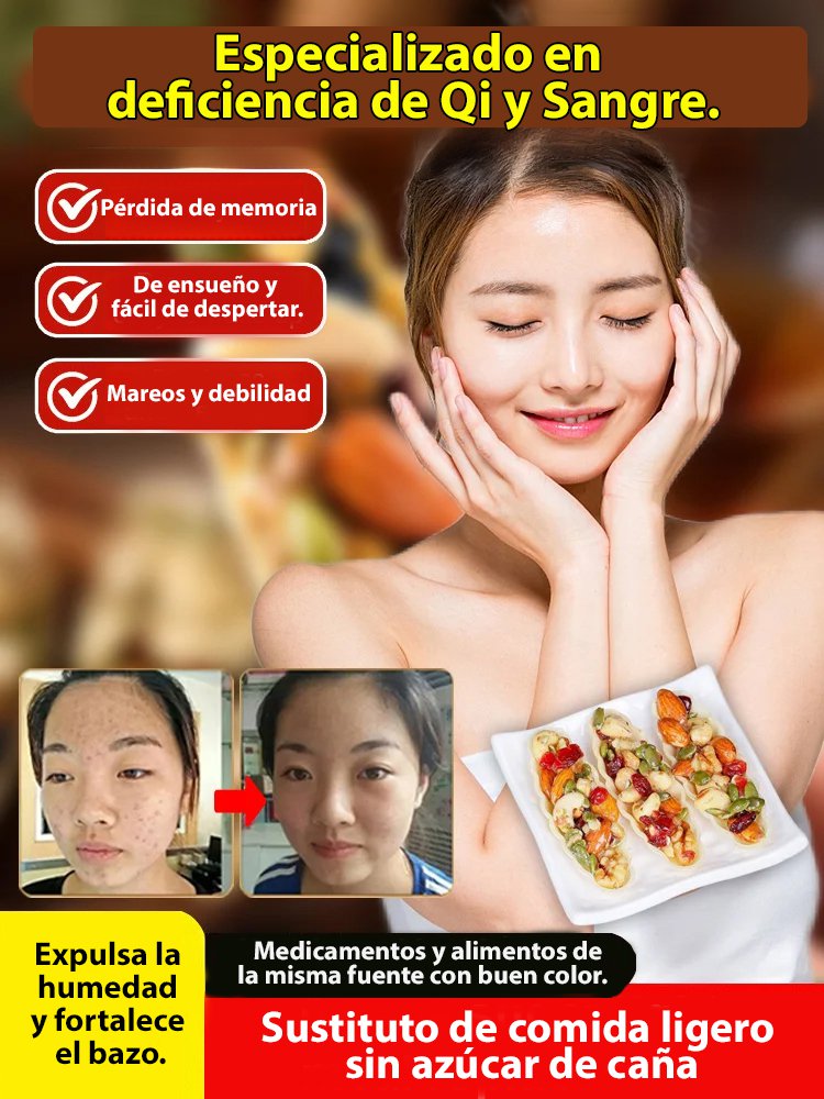 Pastel de ocho tesoros Huangqi Dangshen Dulzura 100% natural.