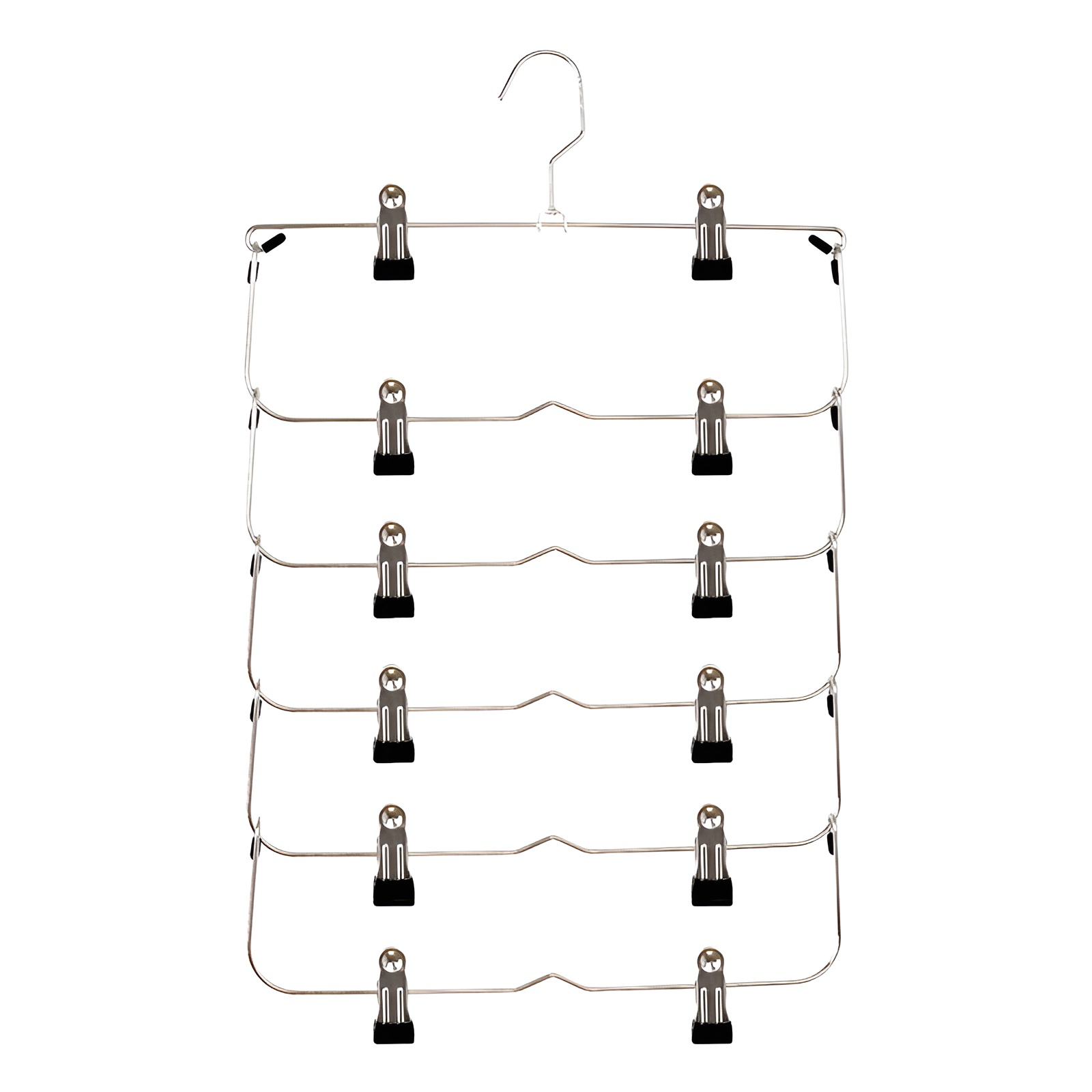 家庭用衣料品収納多機能ズボンラック折りたたみ式ズボンラックワードローブ収納多層ズボン金属クリップ