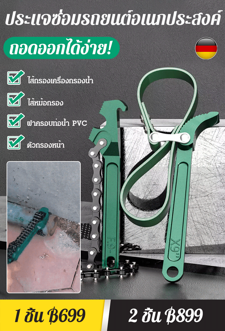 【ถอดง่าย】ประแจซ่อมรถยนต์อเนกประสงค์