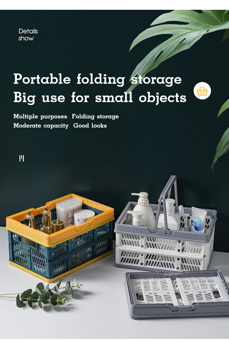 Foldable Multi-purpose Shopping Storage Basket in use