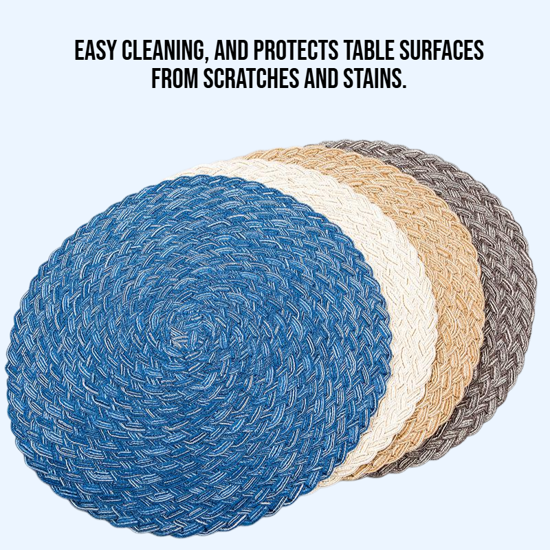 Ramie thickened circular dining table insulation pad