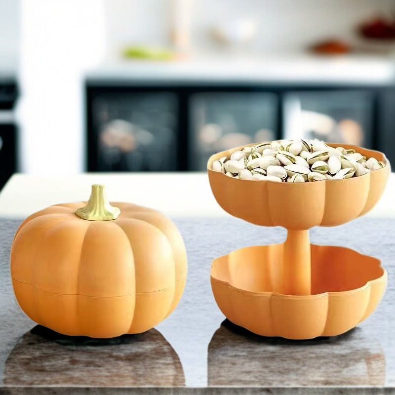 Doppelschicht Kürbis Form Obsttafel im modernen Design