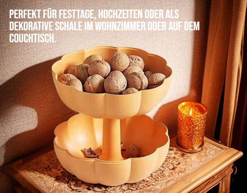 Zweilagige Obstschale für Küche und Wohnzimmer