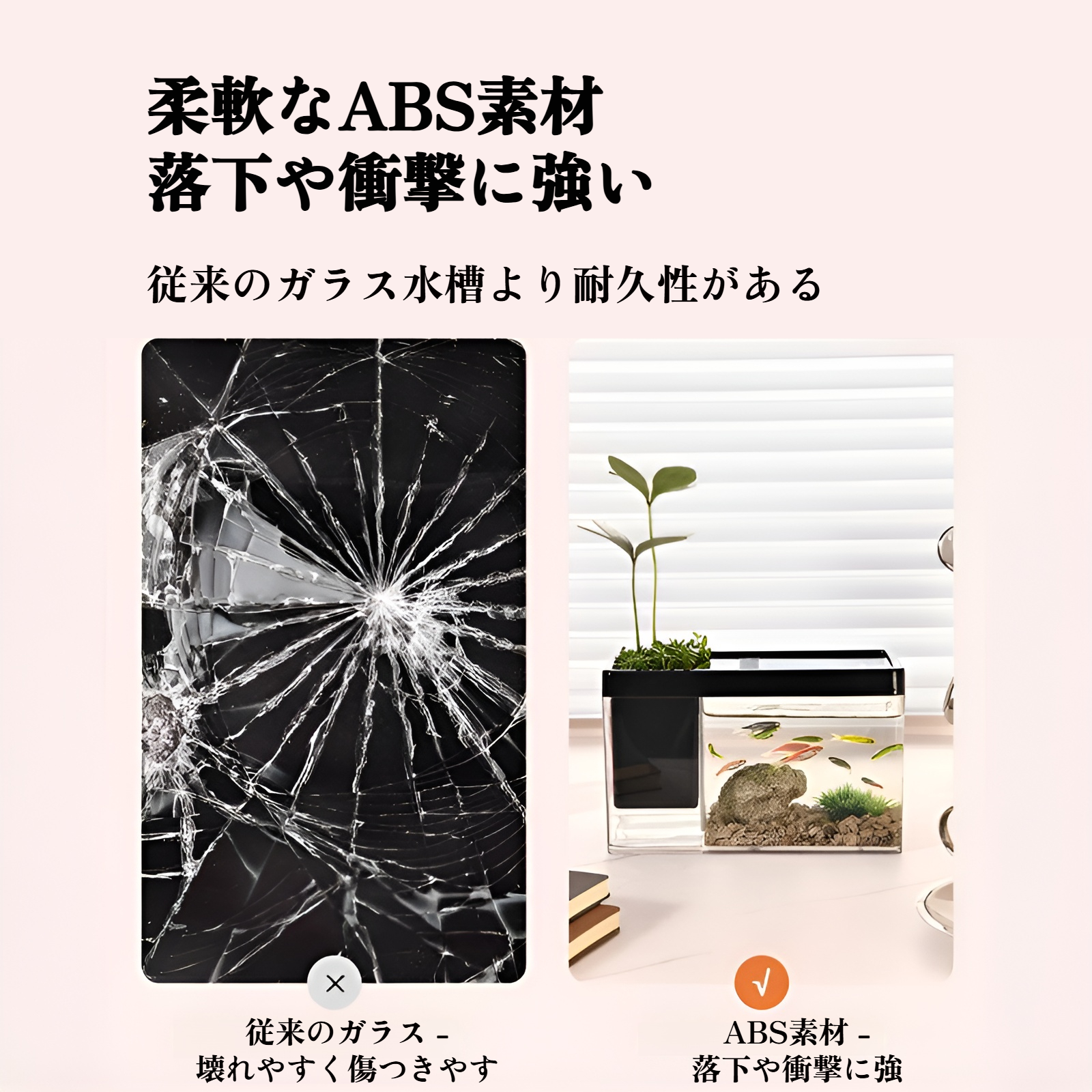 風景フルセットの厚くなったガラスの卓上水槽マイクロ風景緑の植物リビングルームのホームデスクトップ水槽