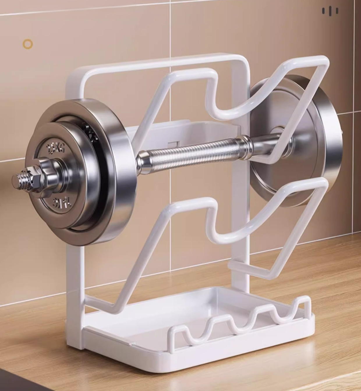 Platzsparendes Regal für Topfdeckel und Küchenutensilien