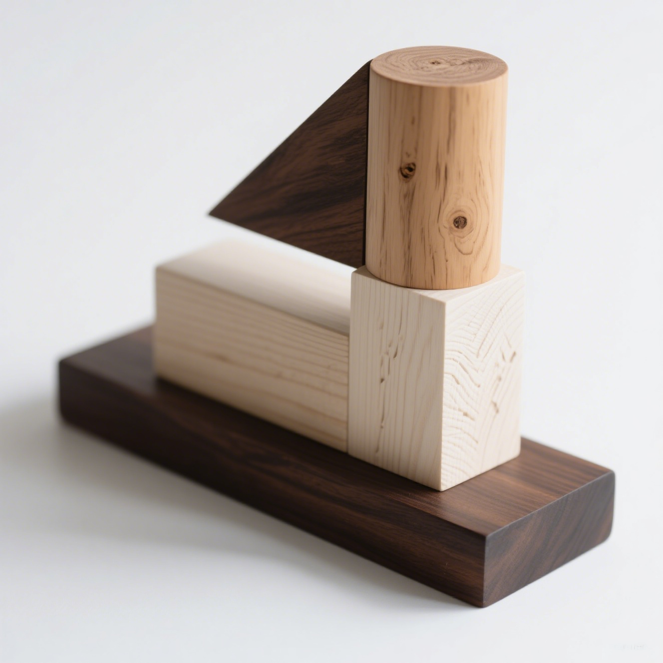 Escultura creativa de nogal para escritorio en conjunto