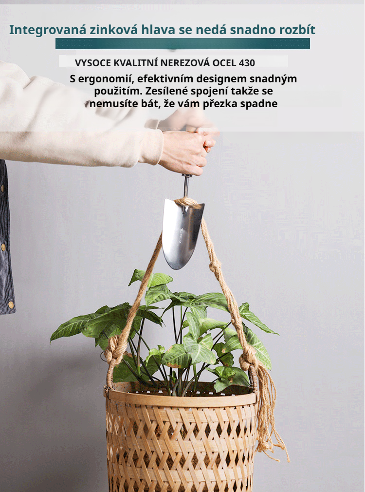 Zahradnické nářadí vhodné pro pletí a sázení