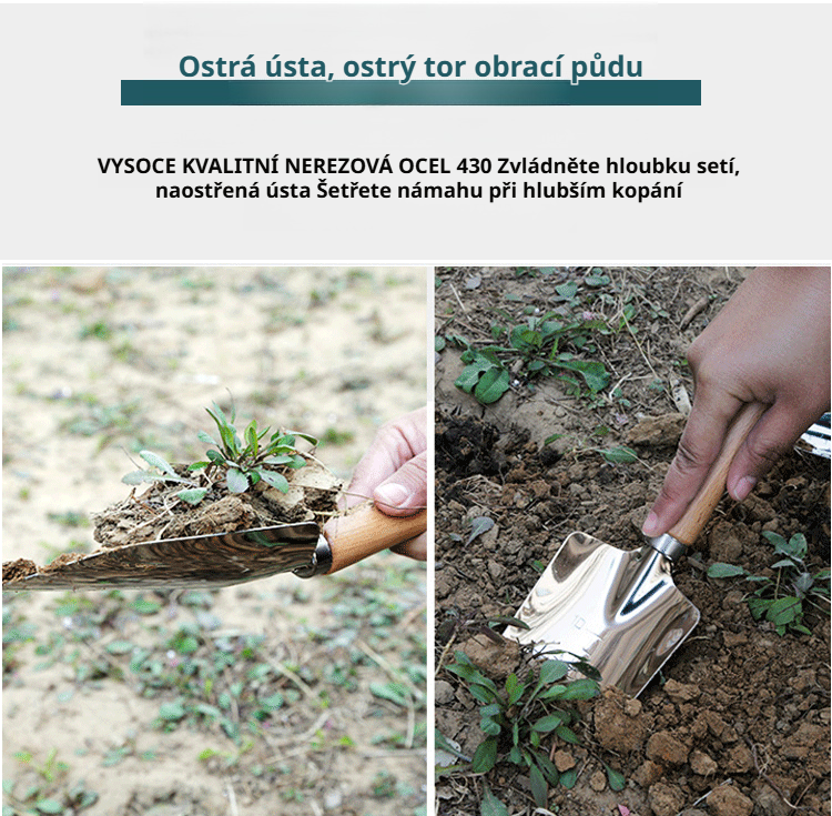 Zahradnická sada při práci na záhonu