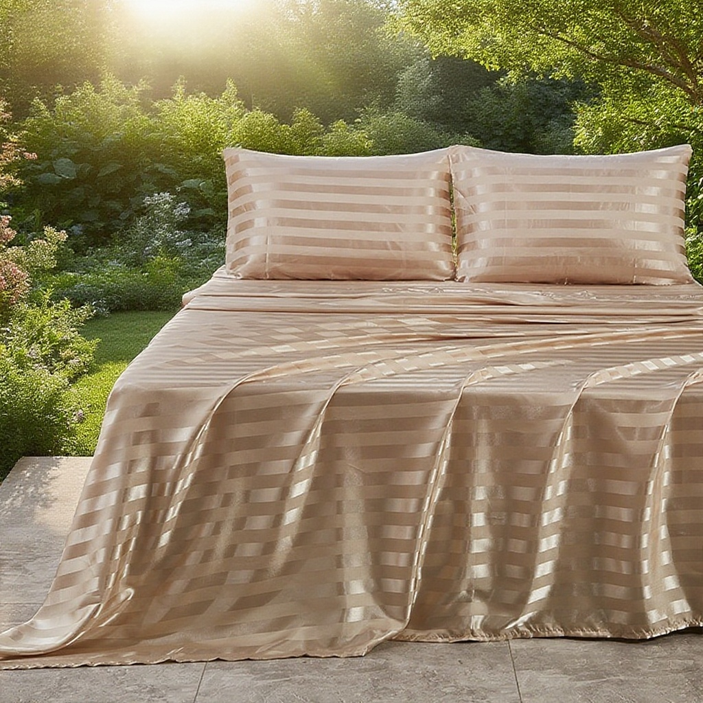 Luxurious satin flat sheet detail