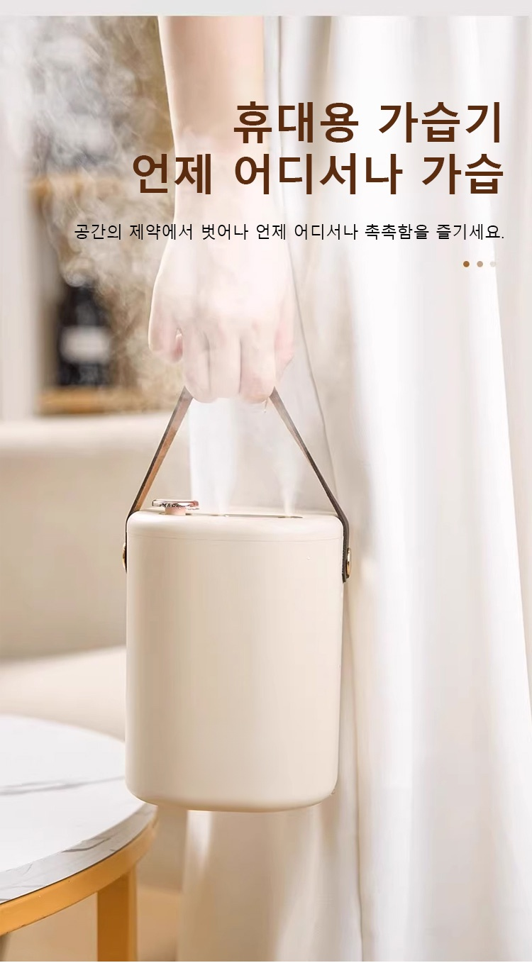 이중 분무 가습기의 강력한 수분 분사 모습