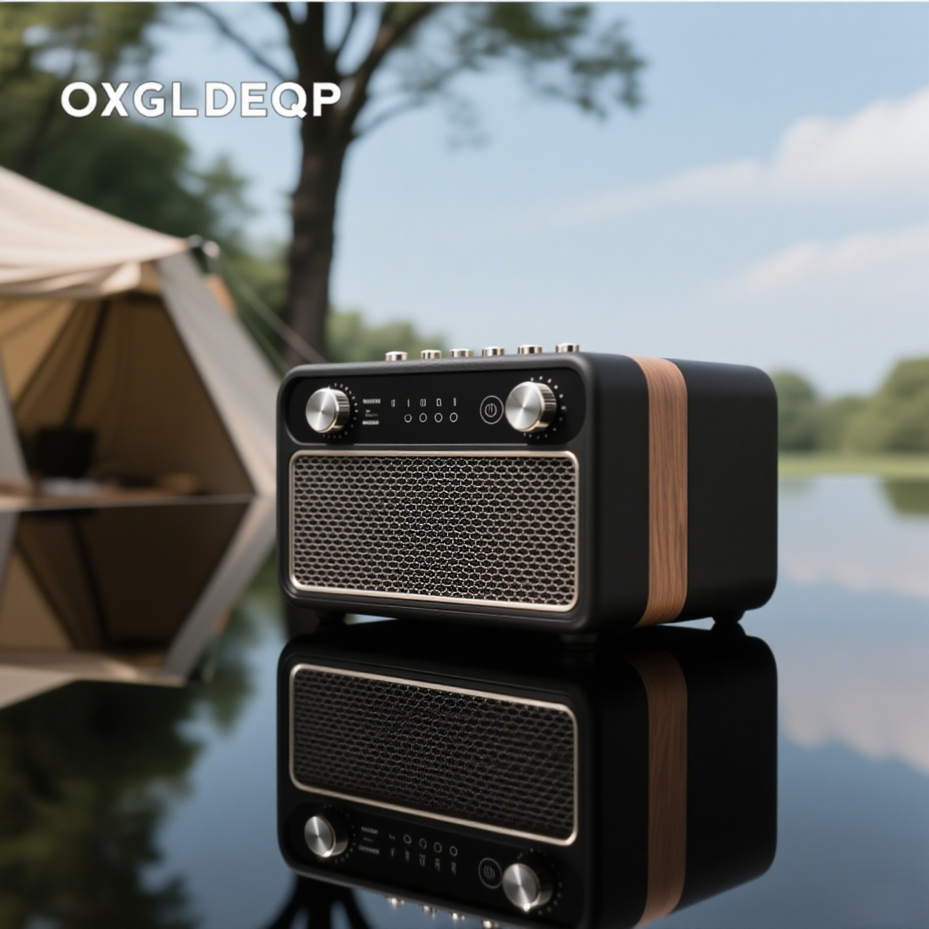 アナログダイヤル付き昔ながらのスピーカー