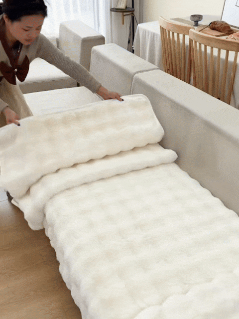 두꺼운 토끼털 소파 패드