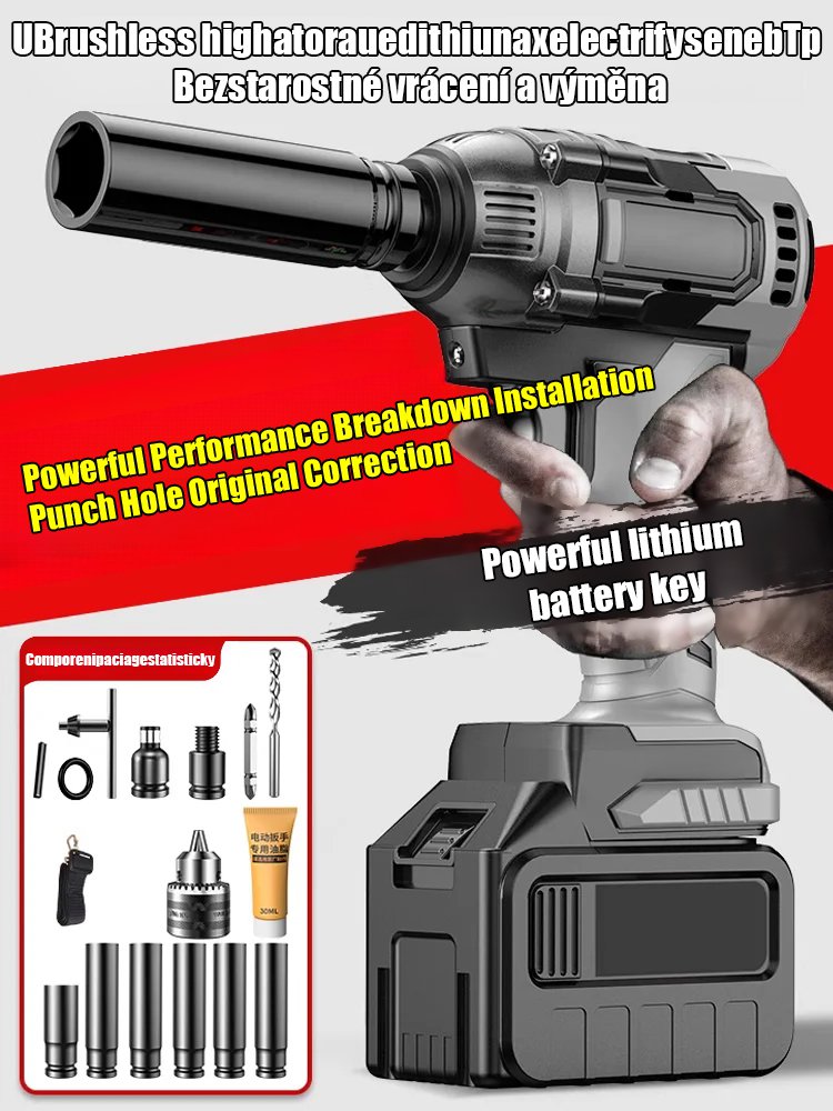 Výkonný lithium-iontový rázový utahovák