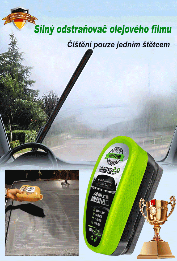 [2.0 Upgrade Výkonný odstraňovač olejových filmů] Vykartáčujte a rozsviťte