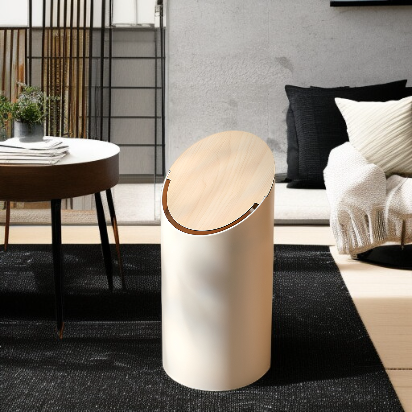 ゴミ箱 おしゃれ 8L ゴミ箱 ふた付き ダストボックス ふた付きゴミ箱 北欧 スリム ゴミ箱 袋が見えない ゴミ箱白 角型 キッチン リビング 洗面所 ゴミ箱 小さい