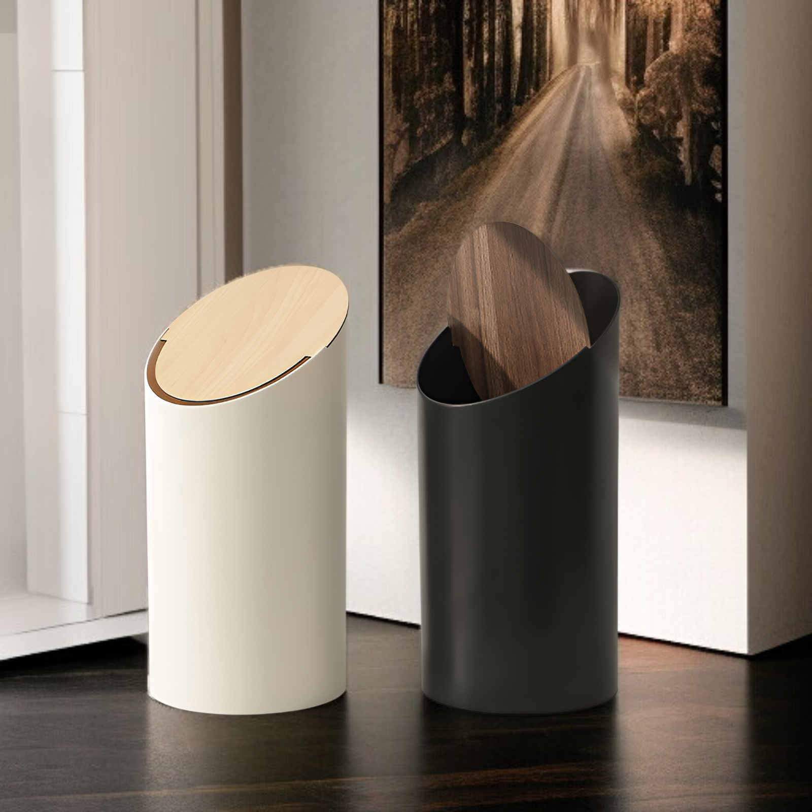 ゴミ箱 おしゃれ 8L ゴミ箱 ふた付き ダストボックス ふた付きゴミ箱 北欧 スリム ゴミ箱 袋が見えない ゴミ箱白 角型 キッチン リビング 洗面所 ゴミ箱 小さい