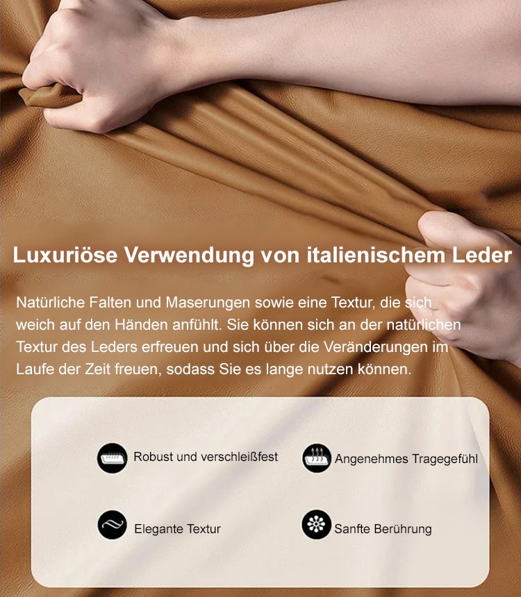 Rucksack aus pflanzlich gegerbtem Rindsleder mit großer Kapazität