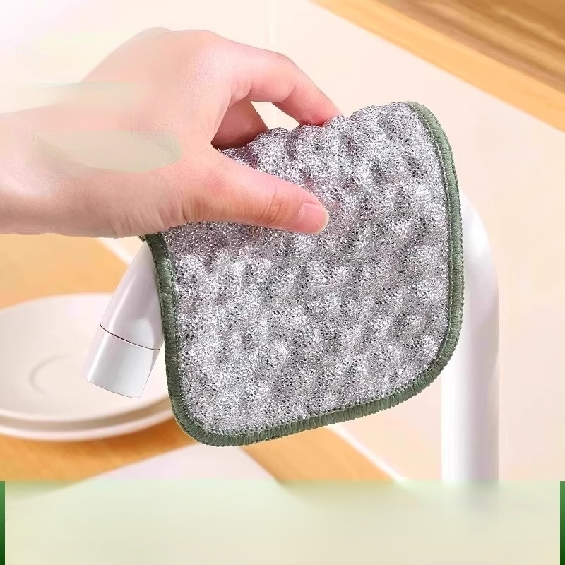 무접착 와이어 설거지 이중 흡수 세척 천 주방 전용 은사 이중 세척 브러쉬 거품 세척 와이어 설거지 천