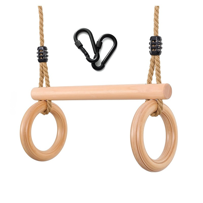 木製吊り輪 子供用トレーニング 家庭用吊り輪
