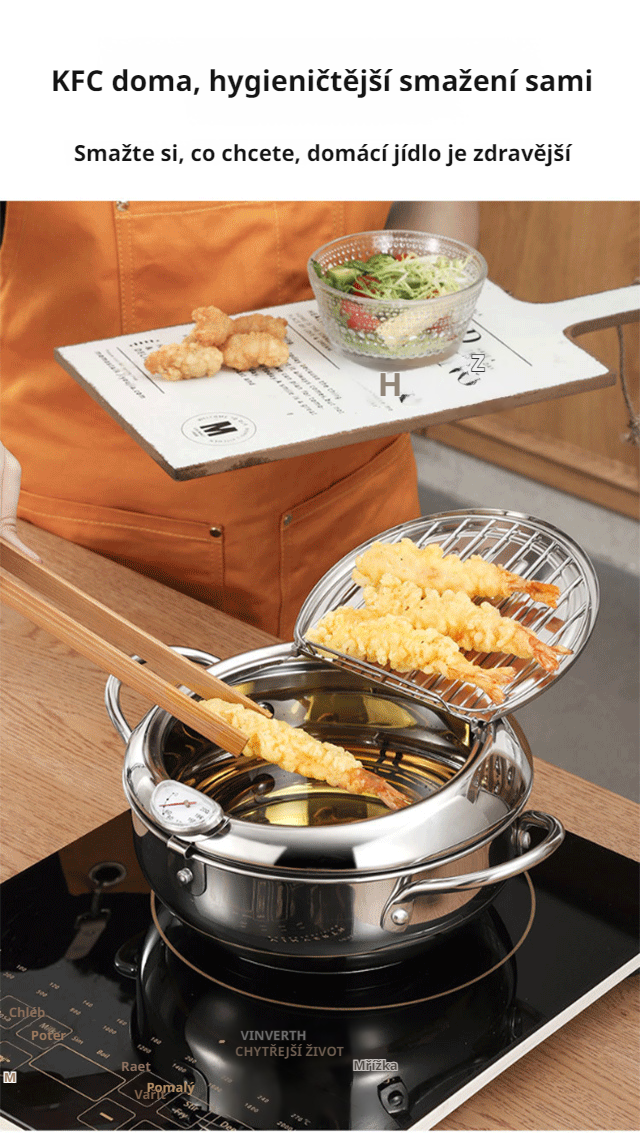 Smažení hranolků ve fritéze Tempura