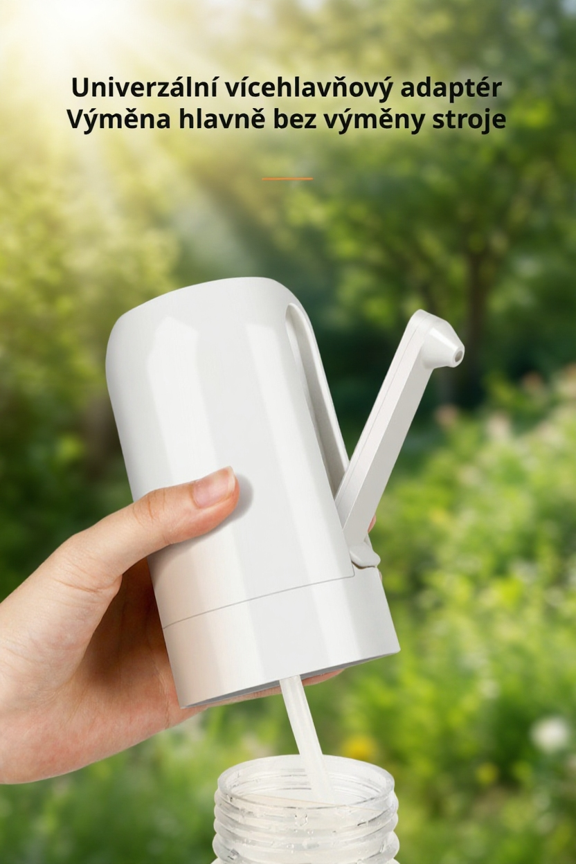 Detail vodního dávkovače s lahví