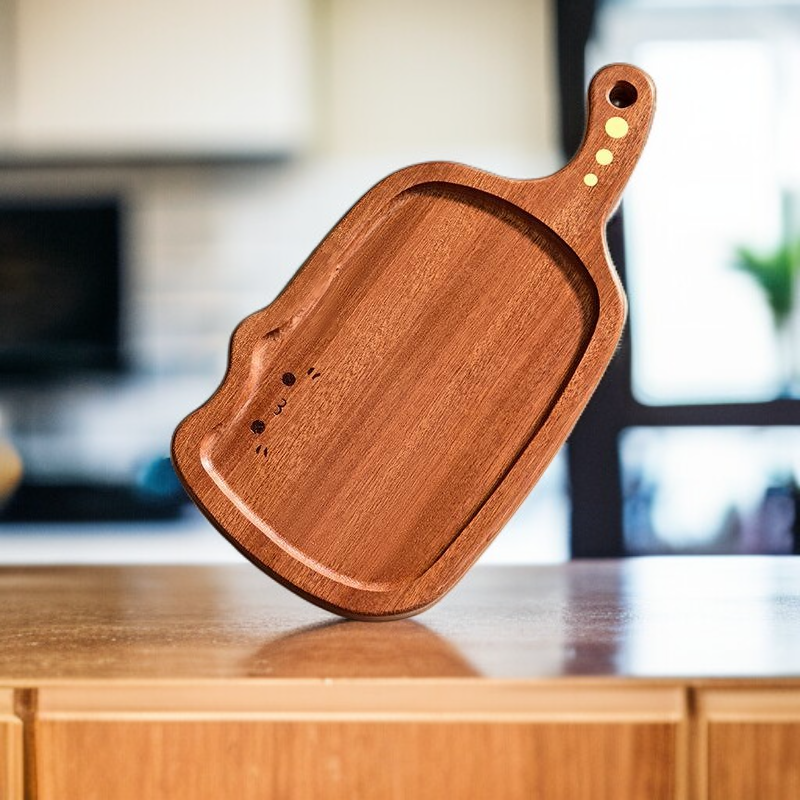 لوح تقطيع منزلي من الخشب الصلب