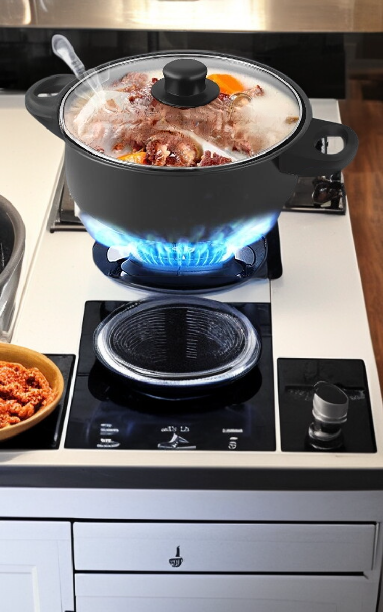 Maifan stone soup pot with ergonomic handle