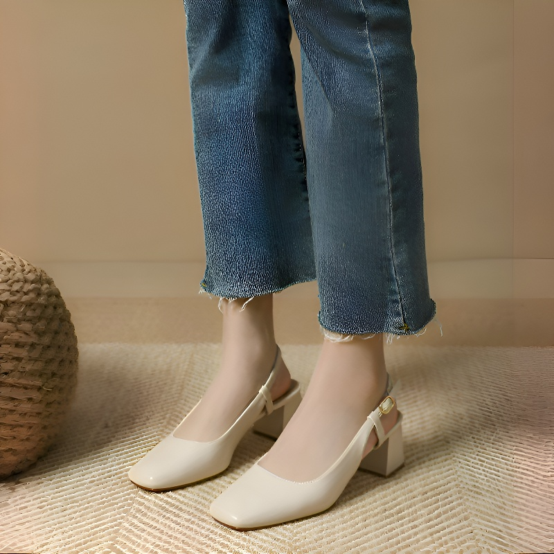 ストラップ美脚ミュール