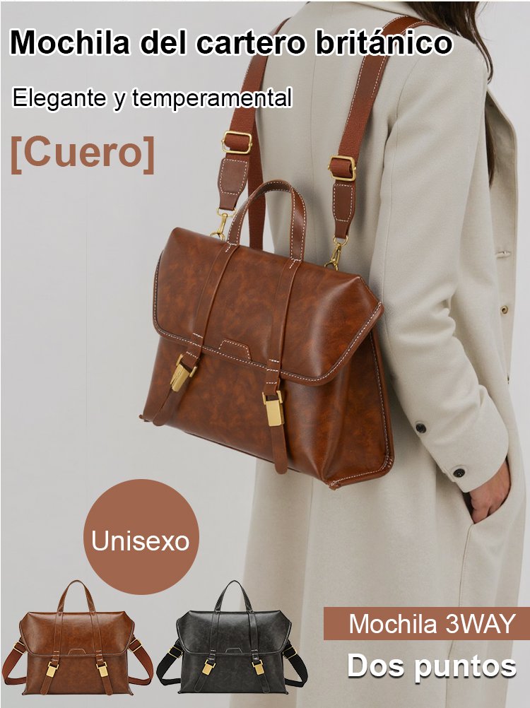 Detalle del cierre de metal en maletín de cuero vintage