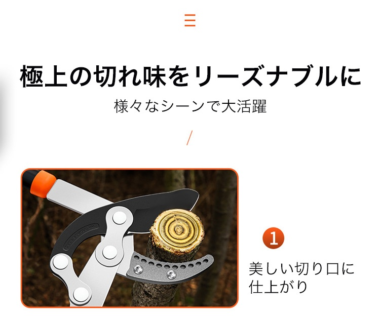 プロの園芸家が愛用する伸縮式剪定鋏