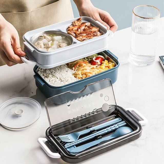 Lonchera portátil de doble capa