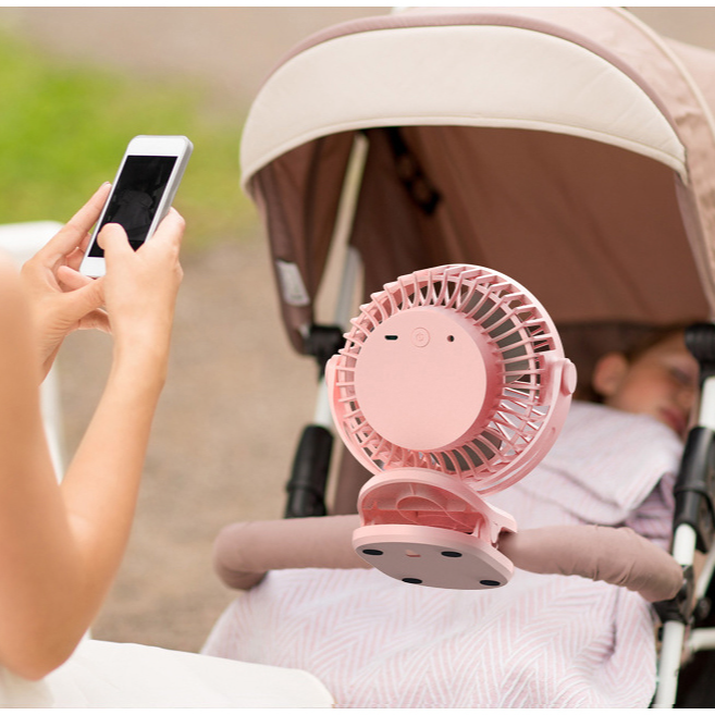 【静音仕様、USB充電】3WAYクリップ式卓上扇風機