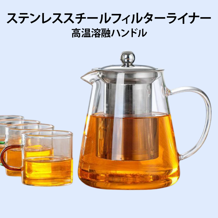 ストーブの周りのティーポット