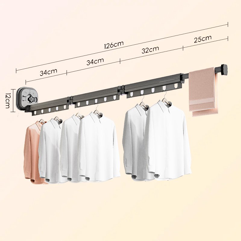 알루미늄접이식건조대 빨판식 벽걸이 벽걸이 베란다신축건조대 펀치 프리 행거