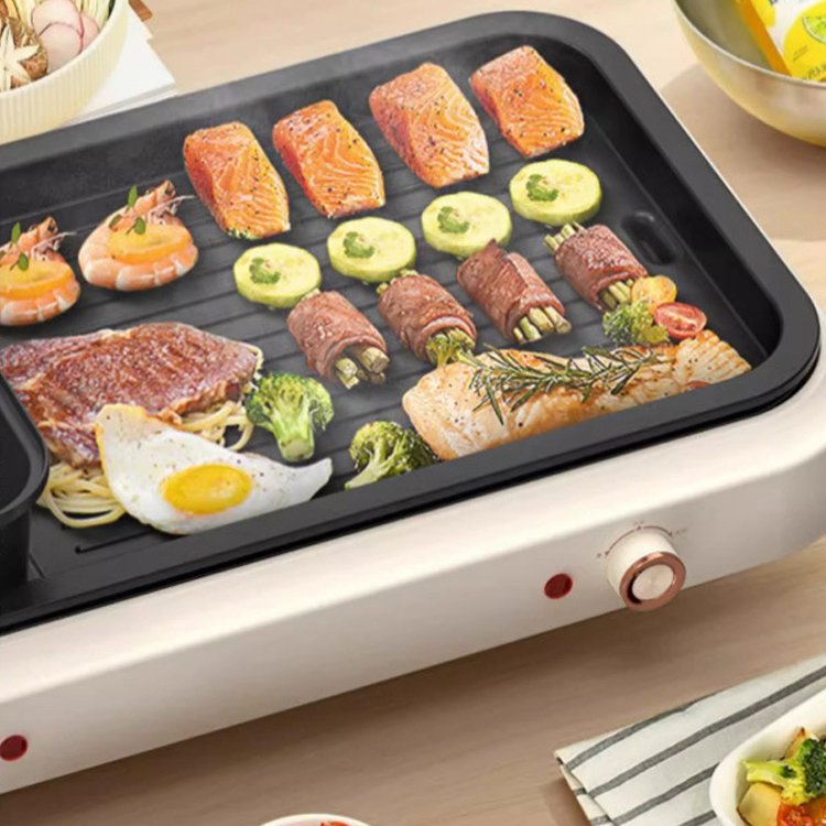 인체 분리형 가정용 전골구이 겸용 그릴
