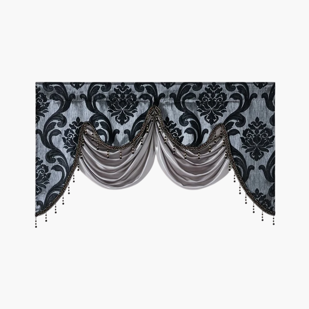 タッセル中空ダブルウェーブカーテン